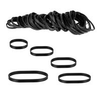 100pcs Large Tactical Rubber Bands - 5 Sizes, Heavy Duty, Extra Wide & Thick, Weather-Resistant - Black