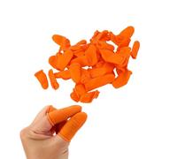 100Pcs Latex Finger Cots, Large Size Non Static Finger Protectors Non Slip Fingertip Sleeves Thumb Gloves for Electronics Repair, Crafting, Beauty Nail Art