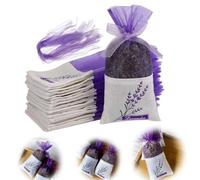 100pcs Lavender Bags Empty Sachet Bags Purple Drawstring Lavender Sacks for Fill Dry Dried Lavendar Flower, Closet Cupboard Freshener Scents Drawers Fragrance