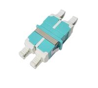 100pcs LC quadruple duplex optical fiber coupler OM4 OM3 4-core LC small square flange adapter single-mode multimode universal(Blue SM)