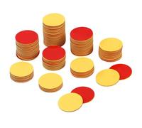 100Pcs Learning Resources Two Color Counters Plastic Counters Chips Math Counters Counting Toys Double Sided Playing Counter Counting Bingos for Kids Educational Math Game, Red and Yellow