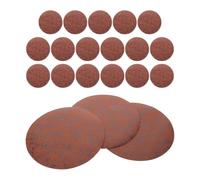 100pcs Leatherette Hat Patches, Brown PU Leather Craft Circles | Velvet Backing, Smooth Texture, Easy Trimming and Sew-on Design, Suitable for Backpacks, Jackets, Classes and Workshops