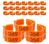 100pcs Lightweight Chicken Leg Bands Identification Rings for Poultry Breeds Separation Reusable Plastic Foot Tags for Chickens Ducks Geese