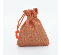 100pcs Linen Bag Drawstring Natural Burlap Bag Gift Bag Jewelry Packaging Wedding Candy Christmas Party Cloth Storage Bag Khaki