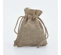 100pcs Linen Bag Drawstring Natural Burlap Bag Gift Bag Jewelry Packaging Wedding Candy Christmas Party Cloth Storage Bag Khaki