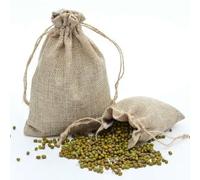 100pcs Linen Bag Drawstring Natural Burlap Bag Gift Bag Jewelry Packaging Wedding Candy Christmas Party Cloth Storage Bag Khaki