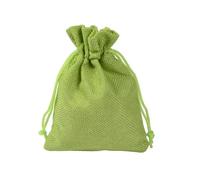 100pcs Linen Bag Drawstring Natural Burlap Bag Gift Bag Jewelry Packaging Wedding Candy Christmas Party Cloth Storage Bag Khaki