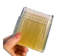 100pcs Lip Brushes Lipstick Brushes Portable Makeup Brushes Beauty Tools(Yellow)