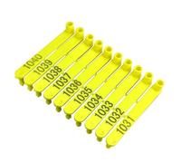 100Pcs Livestock Goat Ear Tag Pliers 001-500 Numbers Ear Laser Typing Plastic Head Earrings For Farm Animals Idetification Card(301-400)