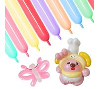 100pcs Long Balloons for Modelling,Twisting Animals Mixed Colorful Party Decorations Ballons Art Craft Kit for Various Occasions such as Weddings, Birthdays and Theme Party. (B)
