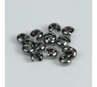 100Pcs/Lot 3 4 5mm Open Crimp Covers End Beads DIY Accessories Stopper Spacer Beads for Jewelry Making Findings Supplies-Gun black-5mm