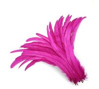 100Pcs/Lot 30-35cm Rooster Tail Feathers Holiday Decoration Wedding Accessories DIY Indian Headdress Feather Long Pheasant Plume-Rose red