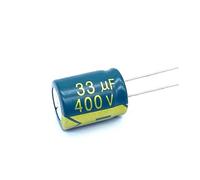 100pcs/lot 33UF high frequency low impedance 400V 33UF aluminum electrolytic capacitor size 13 * 18 400V33UF 20% RUAJOGYNVM