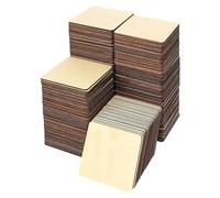 100pcs/lot 4-6cm Unfinished Blank Wood Squares, Wooden Square Slices for DIY Enthusiasts in The Realm of Art, Engraving, Carving(100pcs 6cm)