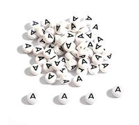 100Pcs/lot 4 * 7mm Round Acrylic Letter Beads Single Alphabet A-Z Loose Spacer Beads Jewelry Making DIY Beaded BraceletNice and Practical