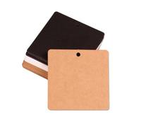 100Pcs/Lot 6 * 6Cm Square Small Kraft Label for Clothing Paper Tags Blank Paper Word Card for Gift Labels Handmade Soap Tag-Brown Square Tag