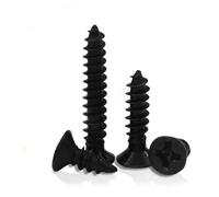 100pcs/lot Cross Countersunk Flat Head Self-tapping Screw M1 M1.2 M1.4 M1.5 M1.6 M1.7 Black Carbon Steel(3mm x100pcs,M1.2)
