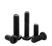 100pcs/lot Cross Recessed Pan Head Screw M1 M1.2 M1.4 M1.6 M2 M2.5 M3 M4 M6 Carbon Steel Black Machine Screw GRADE 4.8(2mm x100pcs)