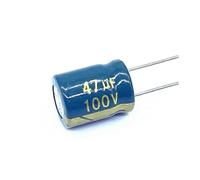 100pcs/lot high frequency low impedance 100v 47UF aluminum electrolytic capacitor size 8 * 12 47UF 20% RUAJOGYNVM