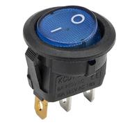 100pcs / Lot KCD1-102N-8 Perforate Diameter 20 Mm 3 Pin ON - Off Round Rocker Switch with 220V 12V Light(Blu,220V)