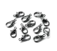 100pcs/lot Lobster Clasps for Bracelets Necklaces DIY Hooks Chain Closure Accessories for Jewelry Making Findings-Gun Black-5 x 10mm - 100Pcs