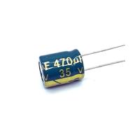 100pcs/lot Low ESR/Impedance high frequency 35v 470UF aluminum electrolytic capacitor size 8 * 12mm 470UF35V 20% AUOQKQUT