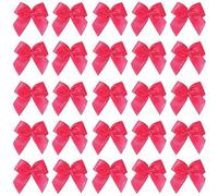 100Pcs/Lot Mini Satin Ribbon Bow Colorful Polyester Ribbon Bow for DIY Sewing Crafts Wedding Decoration Hairpin Garment Accesso-Hot Pink-25x25mm 100Pcs