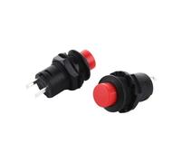100pcs/lot Momentary/Self-locking Red Push button switch 12mm circular small size self reset 2 Pins electrical switches P21(Self-locking)