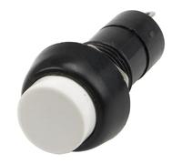 100pcs / lot PBS-11B 12mm Reset - Off Round Push Button Switch SPST pushbutton(Blanc)