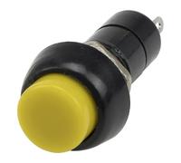 100pcs / lot PBS-11B 12mm Reset - Off Round Push Button Switch SPST pushbutton(Giallo)