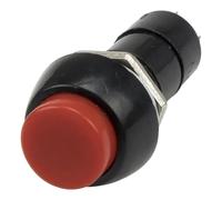 100pcs / lot PBS-11B 12mm Reset - Off Round Push Button Switch SPST pushbutton(Rosso)