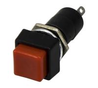 100pcs / lot PBS-12B 12mm Reset - Off Square Push Button Switch SPST pushbutton(Rosso)