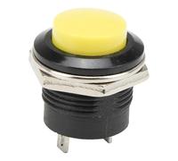 100pcs / lot R13-507 16mm Reset - Off Round Push Button Switch pushbutton(Giallo)