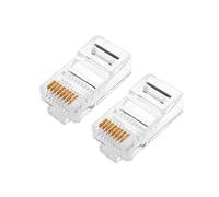 100PCS/lot RJ-45 Ethernet Cables Module Plug Network Connector Compatible With UTP Cat5 Cat5e RJ45 Network Cable Crystal Heads 8P8C
