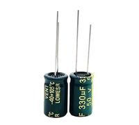 100pcs/lot S02 high frequency low impedance 50v 330UF aluminum electrolytic capacitor size 10 * 17 330UF 50v 20% BIANMTSW