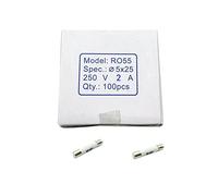 100pcs/lot Set Kit 5 * 25 MM 250V Fast Blow Ceramic Fuse 500mA 1A 2A 3A 4A 5A 6A 8A 10A 15A 16A 20A Fuses Eco-Friendly(2a)