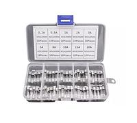 100pcs/lot Set Kit 5x20mm Fuse Assorted Kits DIY Quick Blow Glass Tube Fast-Blow Fuses 0.2A-20A