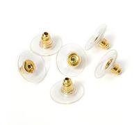 100pcs / lot Silicone Rubber Earring Backs Stopper Earnuts Stud Earring Back Accessories for Jewelry Making DIY Findings SuppliesDeft and Professional