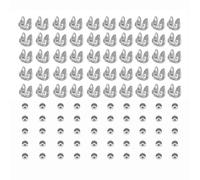 100pcs/lot Stainless Steel Gold Color Connector Clasp Crimp End Beads Findings Kit DIY Bracelet Necklace Jewelry Making Supplies