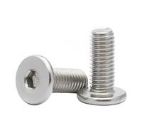 100pcs/lot Ultra Thin Super Flat Wafer Head Screw Bolt M1.6 M2 .5 M3 M4 M5 M6 M8 304 Stainless Steel Hex Hexagon CM Socket(20mm x100pcs,M4)