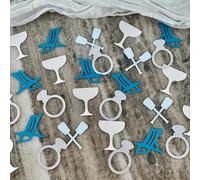 100PCS Love on the Lake Confetti,Bachelorette Party Decor,Beach Wedding Party Decor,Miss to Mrs Table Decorations