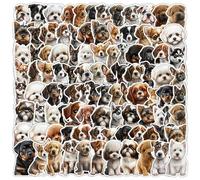 100pcs Lovely Puppy Stickers, Cute Dog Sticker Decals for Laptop Phone Pad Water Bottle Hydro Flask Skateboard Snowboard Bike Car, Durable Little Dog Stickers for Kids Teens Adult