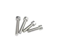 100PCS M1.4 M1.6 M2 M2.5 M3 M4 Hexagon Hex Socket Cap Head Screw Allen Bolt Screw Metric Screws DIN912 304 Stainless Steel A2(22mm,M4)