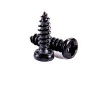 100pcs M1 M1.2 M1.4 M1.7 M2 M2.6 M3 M3.5 Black Steel Mini Flat Countersunk Cross Round Pan Head Self-tapping Wood Screw(Pan head,4MM_M1.4)