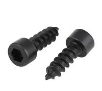 100pcs M2 .6 M3 .5 M4 M5 M6 Hex Hexagon Socket Cap Head Self Tapping Screw Grade 8. Black Carbon Steel Allen(10mm,M2 x100pcs)