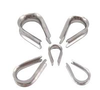 100pcs M2 M3 M4 M5 M6 M8 304 Stainless Steel Cable Wire Rope Protective Sleeve Thimbles Rigging Chicken Heart Ring Fixing For Gardening Cord(M2)
