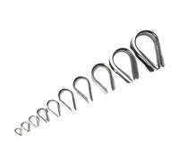 100pcs M2 M3 M4 M5 M6 M8 304 Thimbles Ring Clamp Cable Thimble Galvanized For Stainless Steel Wires Rope For Gardening Cord(M6)