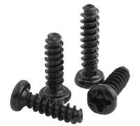 100pcs M2-M5 Black Carbon Steel Mini Cross Recessed Pan Head Self-tapping Screw(16mm,M2.3 x100pcs)