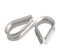 100pcs M2 To M8 304 Stainless Steel Cable Wire Rope Protective Sleeve Thimbles Rigging Chicken Heart Ring Fixing For Gardening Cord(M6)