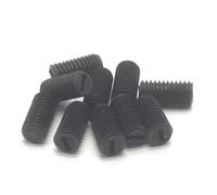 100pcs M3/4/5/6/8 Black Nylon Plastic Slotted Set Grub Screw(M4 x 4)